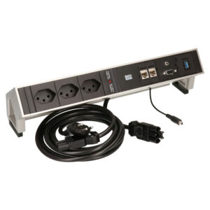 Steckdosenleiste mit Tischhalterung